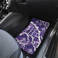 Hawaii Japanese Culture Purple Car Mats Spring Cranes Aloha Pattern