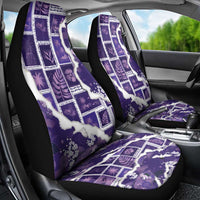 Hawaii Japanese Culture Purple Car Seat Cover Spring Cranes Aloha Pattern