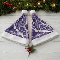 Hawaii Japanese Culture Purple Christmas Santa Hat Spring Cranes Aloha Pattern LT01 - Polynesian Pride