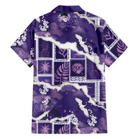 Hawaii Japanese Culture Purple Family Matching Summer Maxi Dress and Hawaiian Shirt Spring Cranes Aloha Pattern LT01 - Polynesian Pride