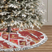Hawaii Japanese Culture Red Tree Skirt Spring Cranes Aloha Pattern LT01 - Polynesian Pride