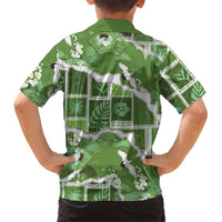 Hawaii Japanese Culture Sage Green Family Matching Off Shoulder Short Dress and Hawaiian Shirt Spring Cranes Aloha Pattern LT01 - Polynesian Pride