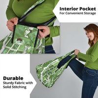 Hawaii Japanese Culture Sage Green Grocery Bag Spring Cranes Aloha Pattern