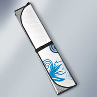 Blue Hibiscus Plumeria Floral Auto Sun Shade - Polynesian Pride