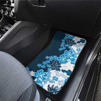 Blue Hibiscus Plumeria Floral Car Mats - Polynesian Pride