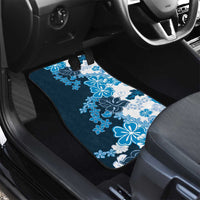 Blue Hibiscus Plumeria Floral Car Mats - Polynesian Pride