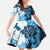 Blue Hibiscus Plumeria Floral Family Matching Puletasi and Hawaiian Shirt - Polynesian Pride