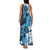 Blue Hibiscus Plumeria Floral Family Matching Tank Maxi Dress and Hawaiian Shirt - Polynesian Pride
