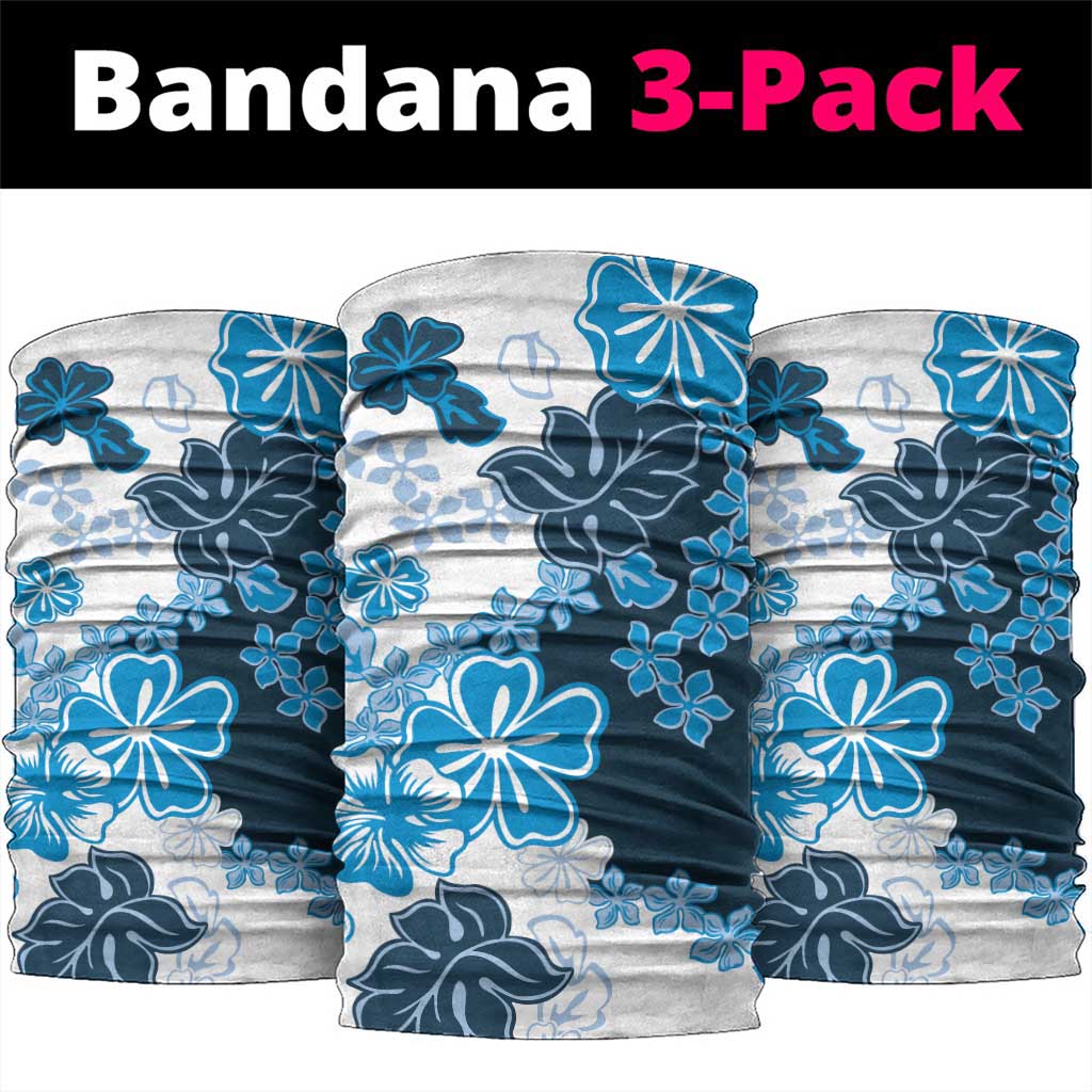 Blue Hibiscus Plumeria Floral Neck Gaiter LT01