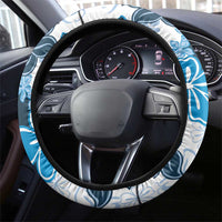 Blue Hibiscus Plumeria Floral Steering Wheel Cover - Polynesian Pride