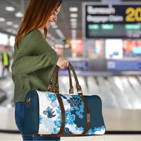 Blue Hibiscus Plumeria Floral Travel Bag - Polynesian Pride