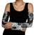 Gray Scale Hibiscus Plumeria Floral Arm Sleeves - Polynesian Pride