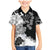 Gray Scale Hibiscus Plumeria Floral Family Matching Mermaid Dress and Hawaiian Shirt - Polynesian Pride