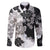 Gray Scale Hibiscus Plumeria Floral Family Matching Tank Maxi Dress and Hawaiian Shirt - Polynesian Pride