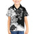 Gray Scale Hibiscus Plumeria Floral Family Matching Tank Maxi Dress and Hawaiian Shirt - Polynesian Pride