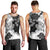 Gray Scale Hibiscus Plumeria Floral Men Tank Top - Polynesian Pride