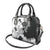 Gray Scale Hibiscus Plumeria Floral Shoulder Handbag - Polynesian Pride