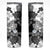 Gray Scale Hibiscus Plumeria Floral Skinny Tumbler - Polynesian Pride