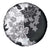 Gray Scale Hibiscus Plumeria Floral Spare Tire Cover - Polynesian Pride