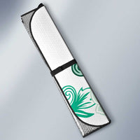 Green Hibiscus Plumeria Floral Auto Sun Shade - Polynesian Pride