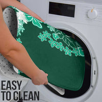 Green Hibiscus Plumeria Floral Bathroom Set - Polynesian Pride