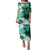 Green Hibiscus Plumeria Floral Family Matching Puletasi and Hawaiian Shirt - Polynesian Pride