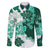 Green Hibiscus Plumeria Floral Family Matching Short Sleeve Bodycon Dress and Hawaiian Shirt - Polynesian Pride