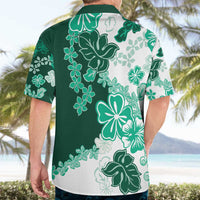 Green Hibiscus Plumeria Floral Hawaiian Shirt - Polynesian Pride
