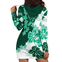 Green Hibiscus Plumeria Floral Hoodie Dress - Polynesian Pride