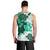 Green Hibiscus Plumeria Floral Men Tank Top - Polynesian Pride