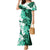 Green Hibiscus Plumeria Floral Mermaid Dress - Polynesian Pride