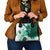 Green Hibiscus Plumeria Floral Shoulder Handbag - Polynesian Pride