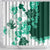 Green Hibiscus Plumeria Floral Shower Curtain - Polynesian Pride