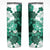Green Hibiscus Plumeria Floral Skinny Tumbler - Polynesian Pride