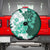 Green Hibiscus Plumeria Floral Spare Tire Cover - Polynesian Pride