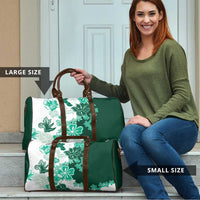 Green Hibiscus Plumeria Floral Travel Bag - Polynesian Pride