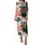 Green Orange Hibiscus Plumeria Floral Family Matching Puletasi and Hawaiian Shirt - Polynesian Pride