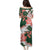 Green Orange Hibiscus Plumeria Floral Family Matching Puletasi and Hawaiian Shirt - Polynesian Pride