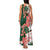 Green Orange Hibiscus Plumeria Floral Family Matching Tank Maxi Dress and Hawaiian Shirt - Polynesian Pride