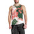 Green Orange Hibiscus Plumeria Floral Men Tank Top - Polynesian Pride