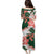 Green Orange Hibiscus Plumeria Floral Puletasi - Polynesian Pride