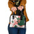 Green Orange Hibiscus Plumeria Floral Shoulder Handbag - Polynesian Pride