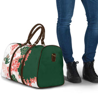 Green Orange Hibiscus Plumeria Floral Travel Bag - Polynesian Pride
