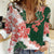 Green Orange Hibiscus Plumeria Floral Women Casual Shirt - Polynesian Pride