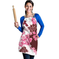 Pink Hibiscus Plumeria Floral Apron - Polynesian Pride
