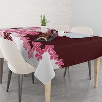 Pink Hibiscus Plumeria Floral Tablecloth - Polynesian Pride