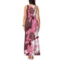 Pink Hibiscus Plumeria Floral Tank Maxi Dress - Polynesian Pride