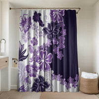 Purple Hibiscus Plumeria Floral Bathroom Set - Polynesian Pride