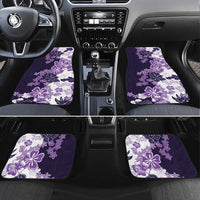 Purple Hibiscus Plumeria Floral Car Mats - Polynesian Pride