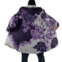 Purple Hibiscus Plumeria Floral Cloak - Polynesian Pride